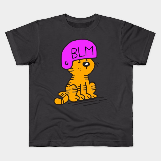 Black Lives Matter Heathcliff Helmet Kids T-Shirt by jerrodkingery